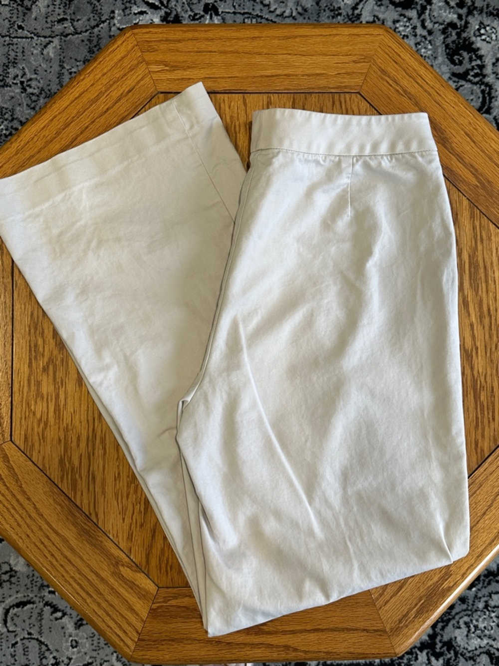 *LAFAYETTE 148 NEW YORK* Cream Straight-Leg Cotton Pants Size 8